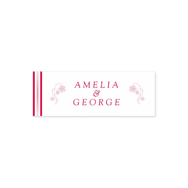 Stripes And Flowers Self-inking Stamp (Design)