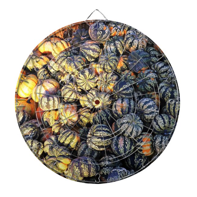 Stripes And Pumpkins  Dartboard (Front)