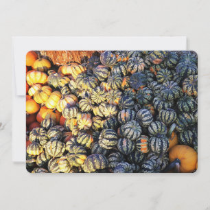 Stripes And Pumpkins Invitation
