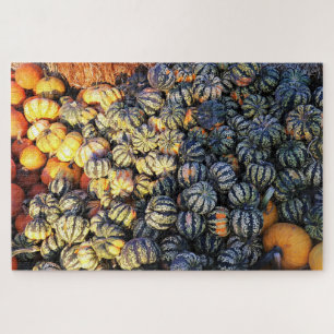 Stripes And Pumpkins Jigsaw Puzzle