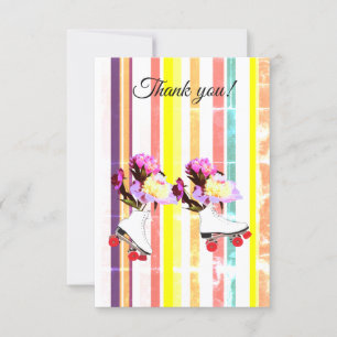 Stripes and Rollers Thank You Card