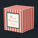 Stripes and Scallops Holiday  Favor Box<br><div class="desc">.</div>