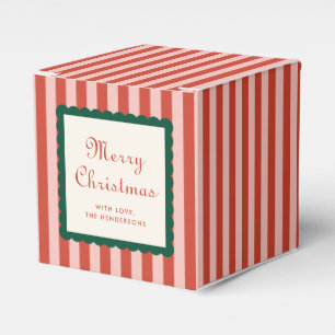 Stripes and Scallops Holiday Favor Box