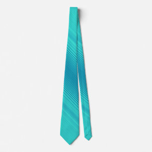 Stripes - Aqua Turquoise Cyan Blue Tie