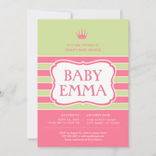 Stripes Baby Shower Invitation