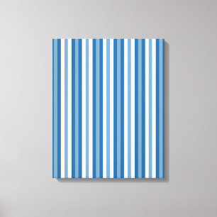 Stripes Background Blue and White Canvas Print