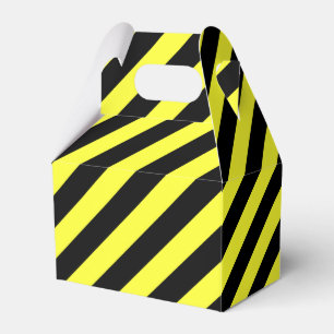 stripes black and yellow favor box