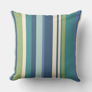 Stripes Bleu Vert extérieur Patio Coussins