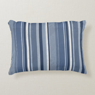 Stripes Blue Accent Pillow