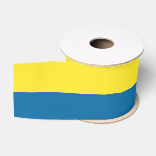 Stripes   Blue & Yellow   Customizable Grosgrain Ribbon