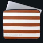STRIPES Brown on any Colour Laptop Sleeve<br><div class="desc">Horizontal stripes against white,  that can be recolored. Play with background colours to create new effects!</div>