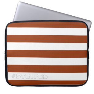 STRIPES Brown on any Colour Laptop Sleeve