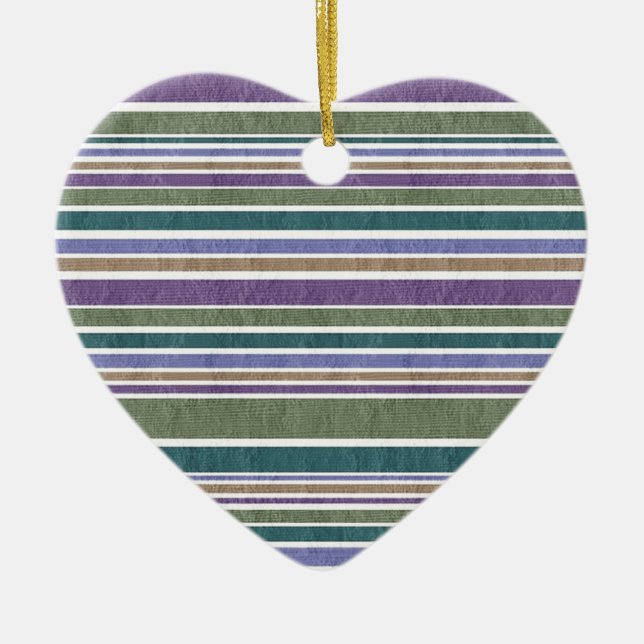 Stripes Ceramic Ornament (Front)