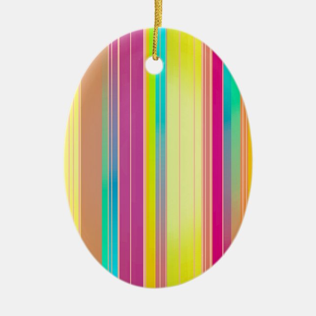 Stripes Ceramic Ornament (Front)