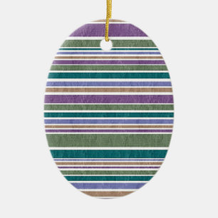 Stripes Ceramic Ornament