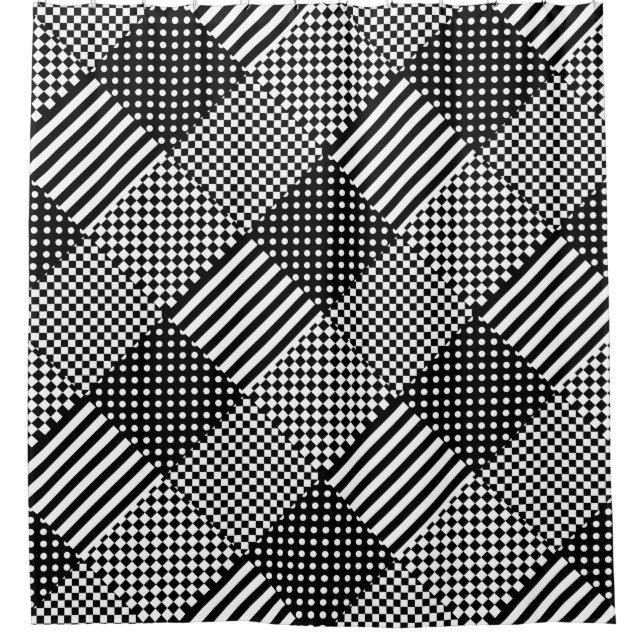 Stripes Check Harlequin Polka Dots Mixed Design (Front)