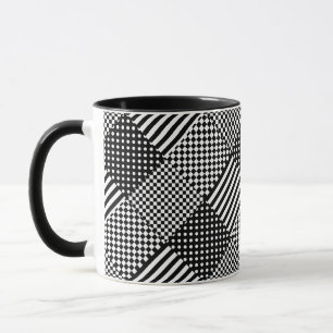 Stripes Check Harlequin Polka Dots Mixed Design Mug