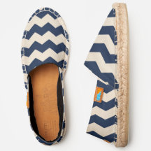 Stripes - Chevron - Navy Cream
