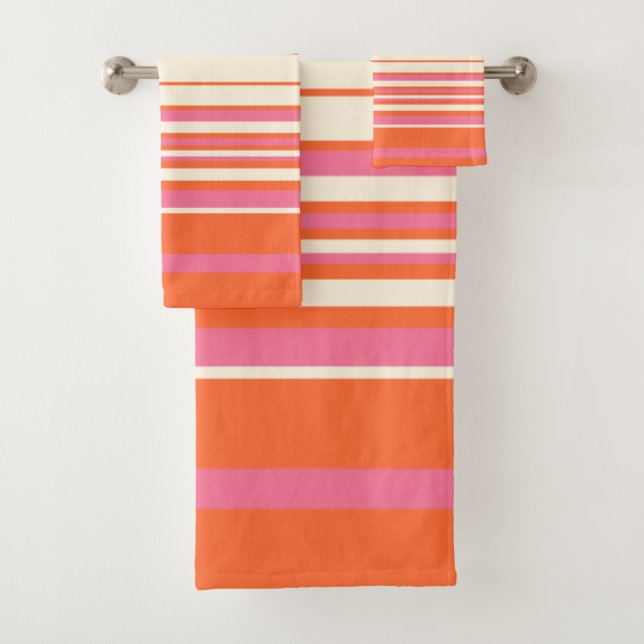Stripes complexes - rose, orange et crème (En situation)