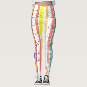 Stripes, Dachshund Dormir Dachshund Dogs Leggings