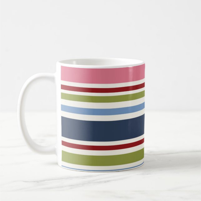 Stripes Deep Hues Coffee Mug (Left)