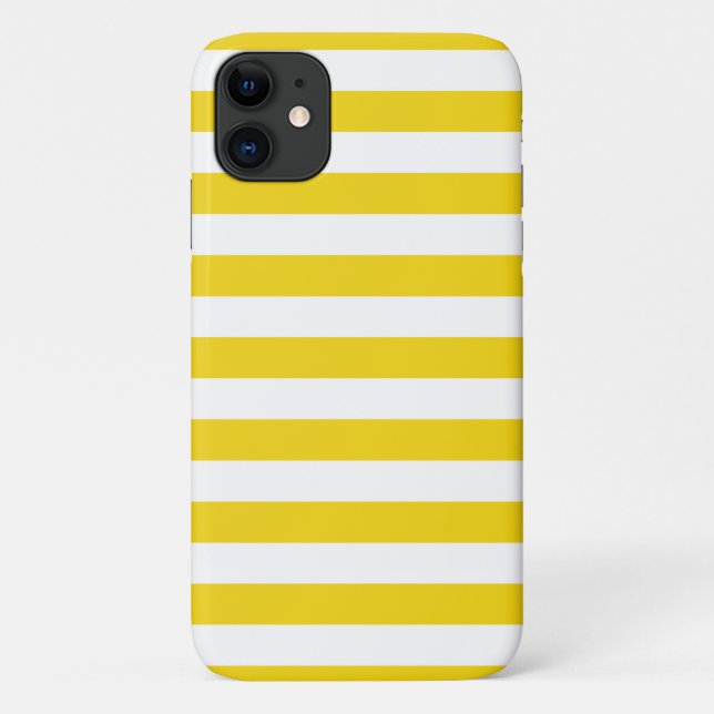 Stripes d'été Citron jaune iPhone Plus & Pro coque (Dos)