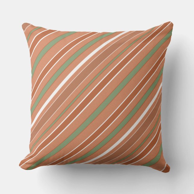 Stripes Diagonal Pattern with any Colour Throw Pillow (Front)
