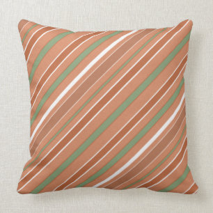Stripes Diagonal Pattern with any Colour Throw Pillow