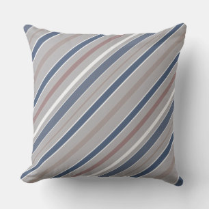 Stripes Diagonal Pattern with any Colour Throw Pillow