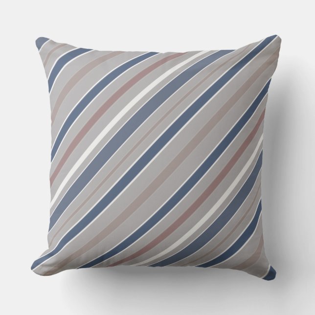 Stripes Diagonal Pattern with any Colour Throw Pillow (Front)