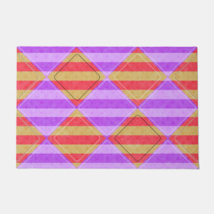 Stripes, Diamonds, Spot Pattern by Shirley Taylor Doormat