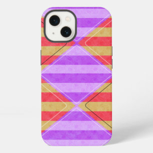 Stripes, Diamonds, Spot Pattern by Shirley Taylor iPhone 13 Case