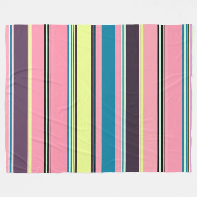 Stripes Fleece Blanket (Front (Horizontal))