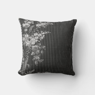 Stripes Floral Vintage Elegant Brocade Cushion