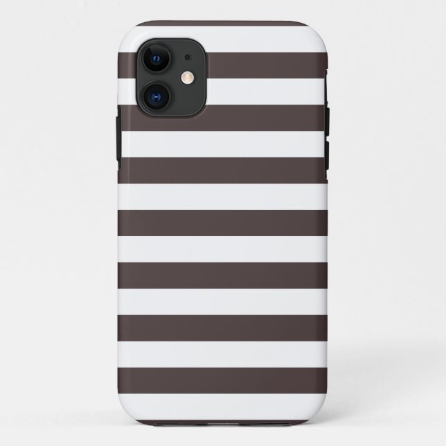 Stripes French Roast Brown iPhone 5 Case (Back)
