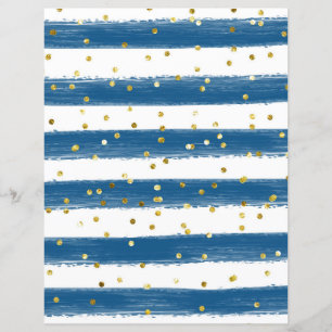 Stripes/Gold Confetti