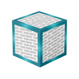 STRIPES gradients - ocean blue + your ideas Cube
