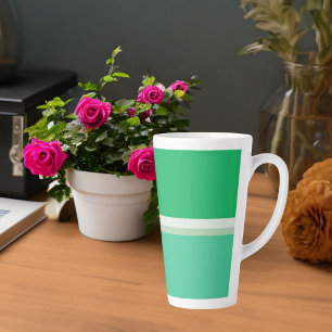 Stripes Green eggshell coriander : Spring Palette Latte Mug