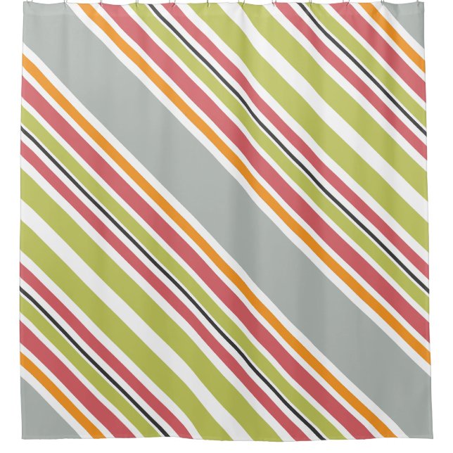 Stripes green grey orange pink (Front)