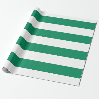 Stripes | Green & White | Customizable | Wrapping Paper