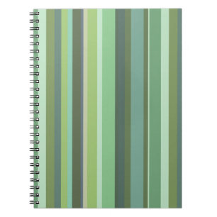 Stripes horizontal green notebook
