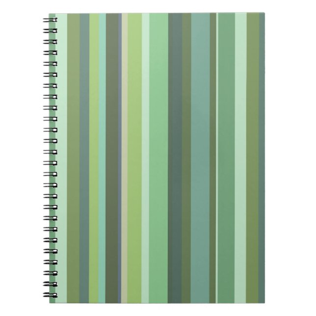 Stripes horizontal green notebook (Front)