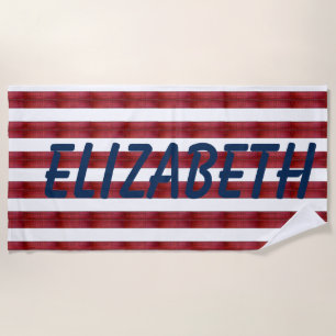Stripes In Abstract Beach Towel
