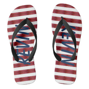 Stripes In Abstract  Flip Flops