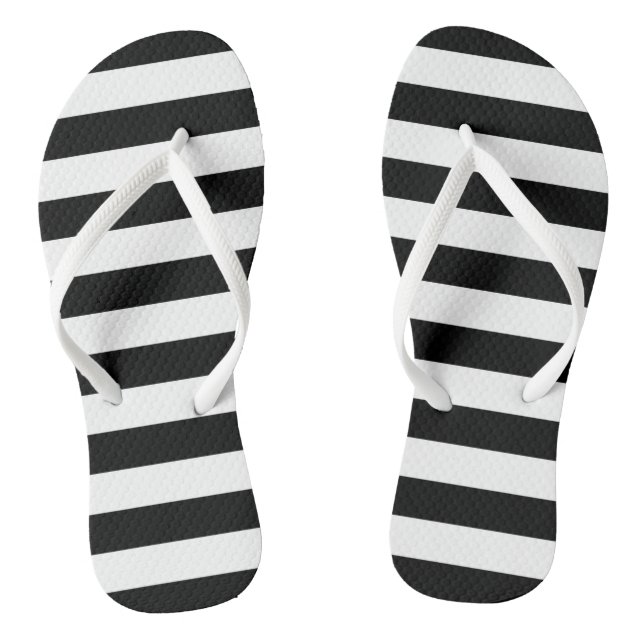 Stripes in Black | Sandals (Footbed)