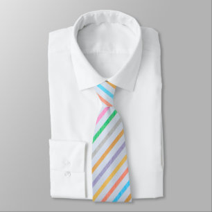 Stripes in pastel colours tie