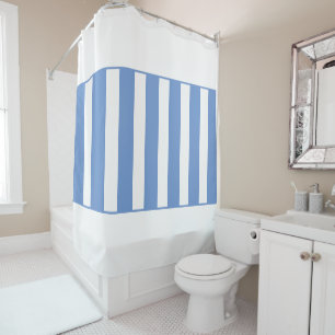 Stripes in the middle. Cornflower Blue and white.