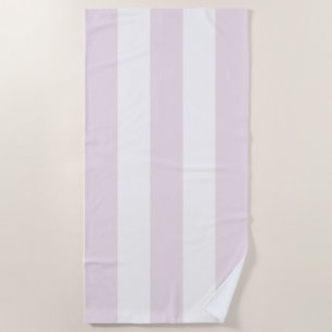 Stripes In The Sun Pastel Pink White Beach Towel