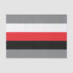 Stripes Lines Pattern Red Black Grey White Tissue Paper