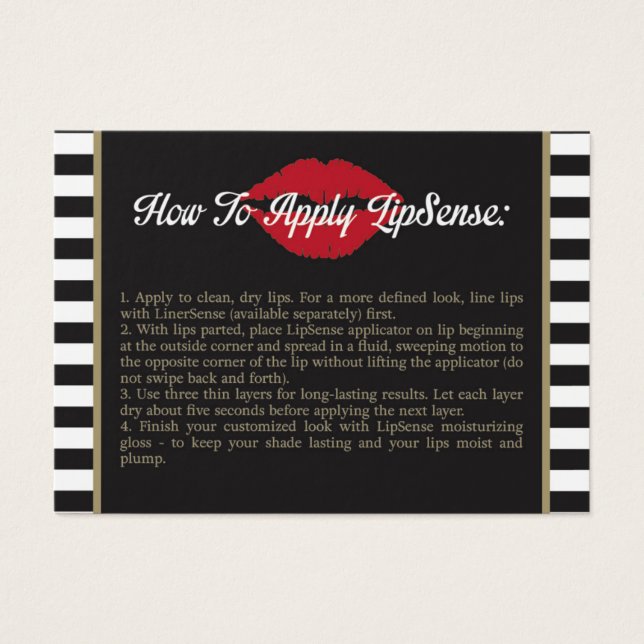 Stripes - Lips - Gold - How to Apply - Tips (Front)